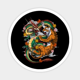 Japanese Dragon Tiger Magnet